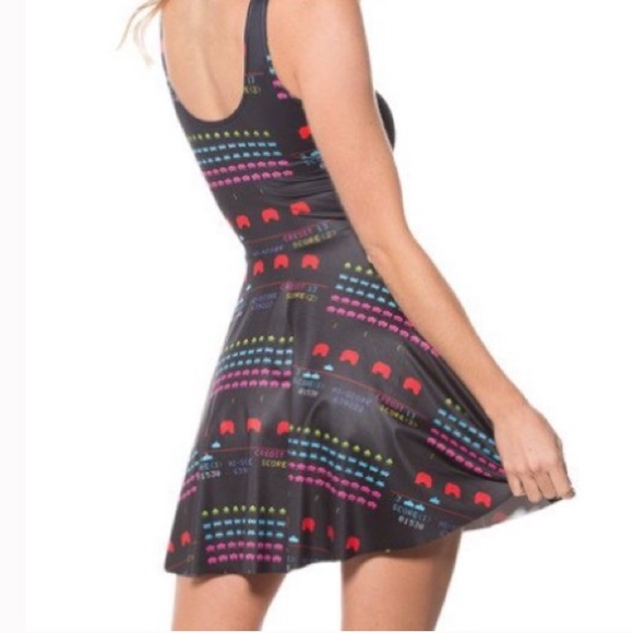 BlackMilk Space Invaders Scoop Skater Dress - Picture 5 of 6